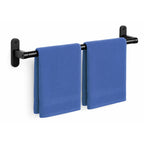 WROS Matte Black Towel Racks, 24" Rustproof Wall Mounted Towel Holder Bar for Bathroom Accessories